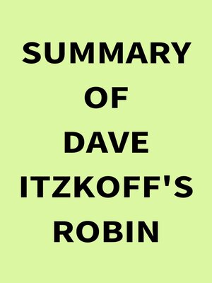 cover image of Summary of Dave Itzkoff's Robin